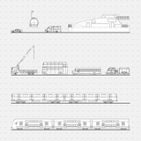 download CAD dynamic blocks and Vector Public Transport vehicles side view