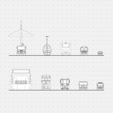 download CAD dynamic blocks and Vector Public Transport vehicles front view