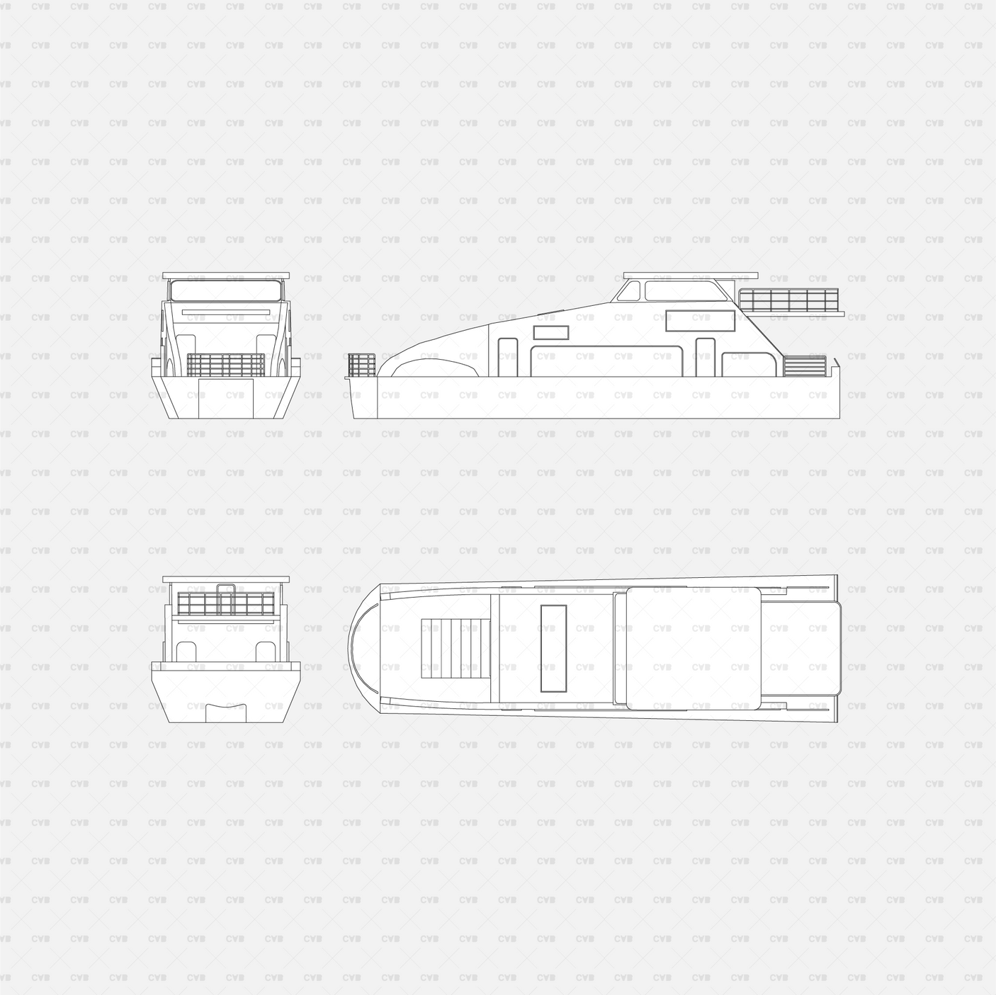 download CAD dynamic blocks and Vector Public Transport vehicles ship 