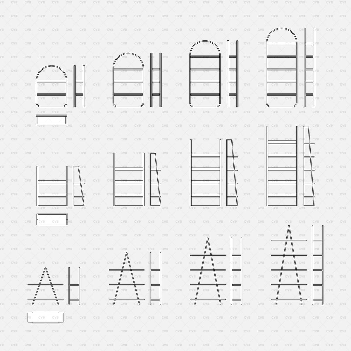 Download CAD Dynamic Blocks Shelves and Storage 01 | CADasBuilt ...