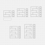 Dynamic CAD Shelves And Storage 01 CADasbuilt BIM Blocks DWG Rectangular Bookcase Shelves With Side Panel Views