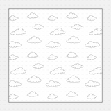 Vector Illustrator Pattern sky patterns CADasbuilt AI SVG soft clouds repeat pattern, rounded cumulus icons evenly spaced.