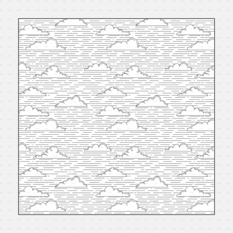 Vector Illustrator Pattern sky patterns CADasbuilt AI SVG layered clouds with horizontal wind lines seamless repeat.