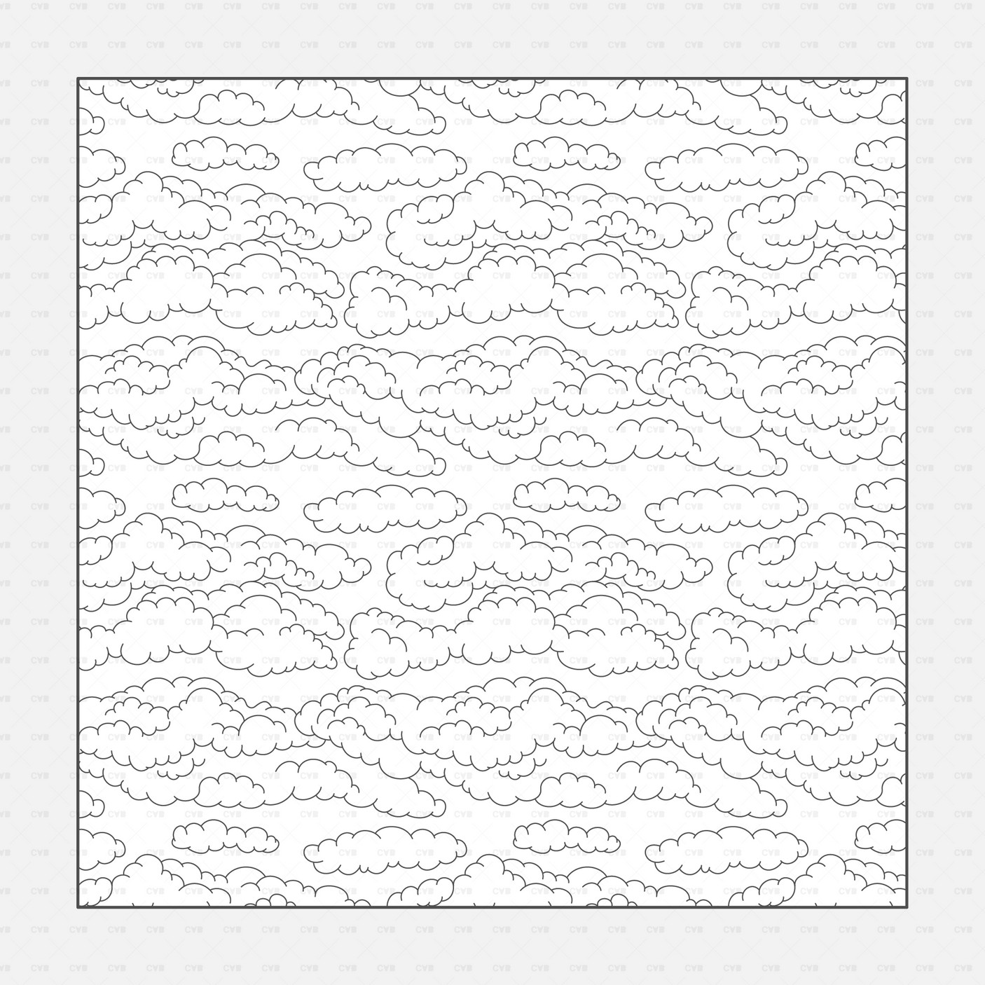 Vector Illustrator Pattern sky patterns CADasbuilt AI SVG dense storm clouds, billowy cumulonimbus seamless background.