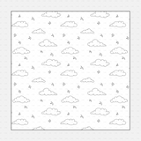 Vector Illustrator Pattern sky patterns CADasbuilt AI SVG scattered birds with small clouds minimal sky repeat.