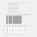 CAD Dynamic Blocks Solar Panels And Water Heaters CADasbuilt BIM Blocks DWG Landscape Panel Grids With Rails Front Views