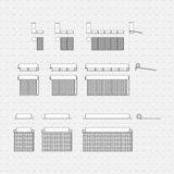 CAD Dynamic Blocks Solar Panels And Water Heaters CADasbuilt BIM Blocks DWG Solar Water Heater Assemblies Side Elevations