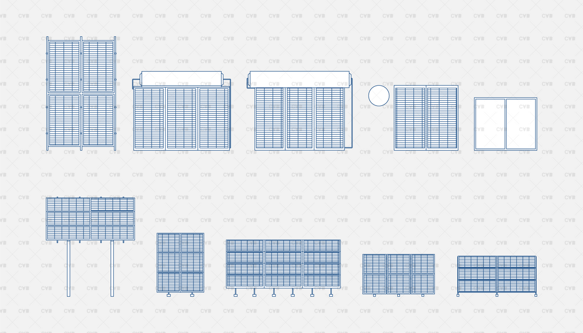 Download CAD Dynamic Blocks Solar Panel and Water Heaters | CADasBuilt ...