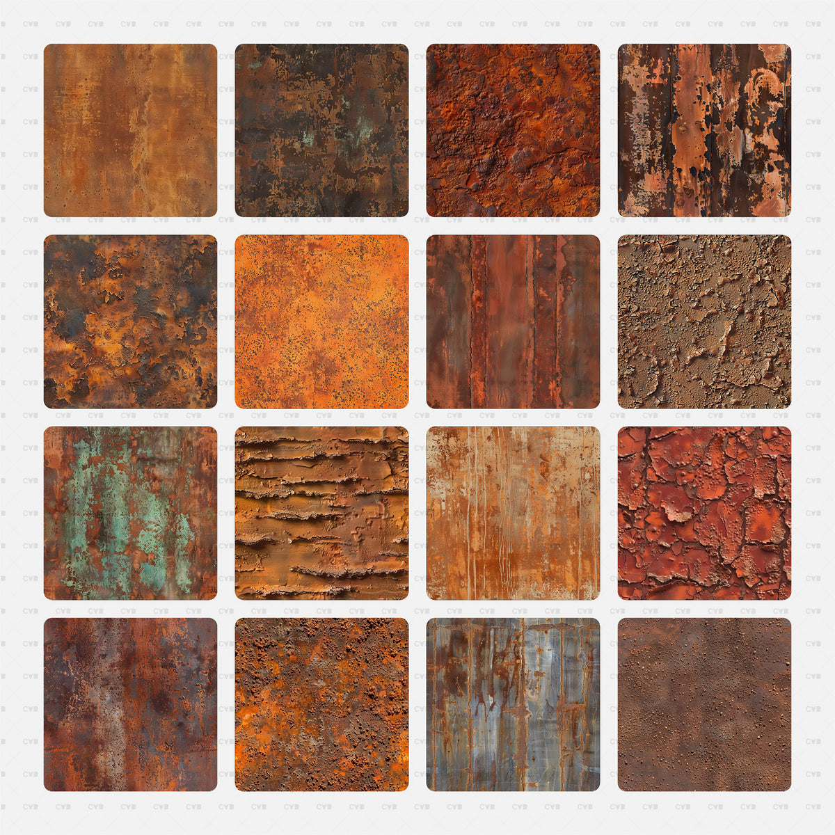 Seamless Pattern Library of Rusty Surfaces Textures | CADasBuilt ...