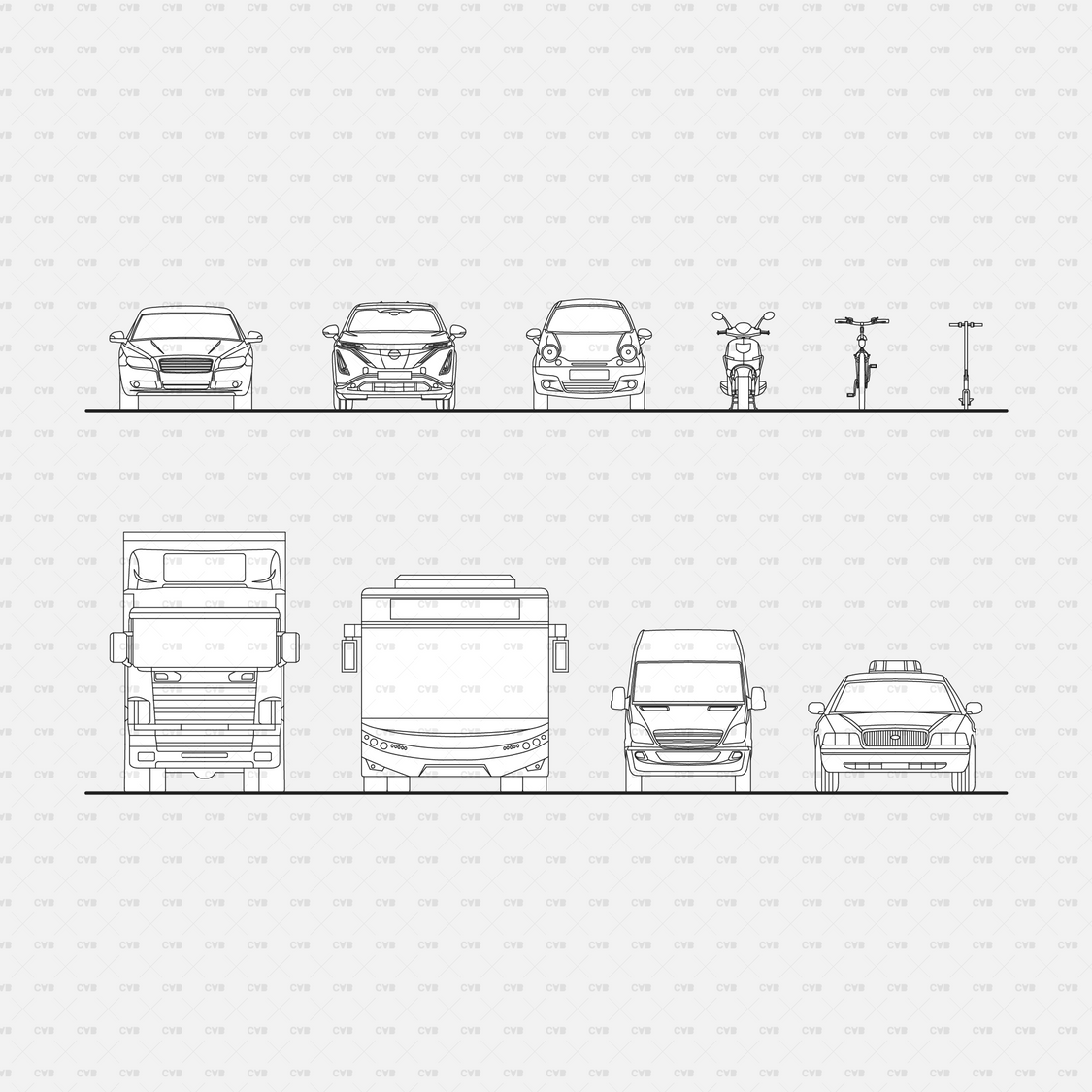 Download DYNAMIC CAD BLOCKS Vehicles | CADasBuilt – cadasbuilt