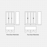 download cad dynamic and vector blocks wardrobe cadasbuilt three four door wardrobe