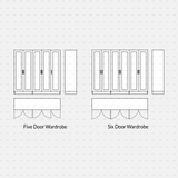 download cad dynamic and vector blocks wardrobe cadasbuilt five six door wardrobe 