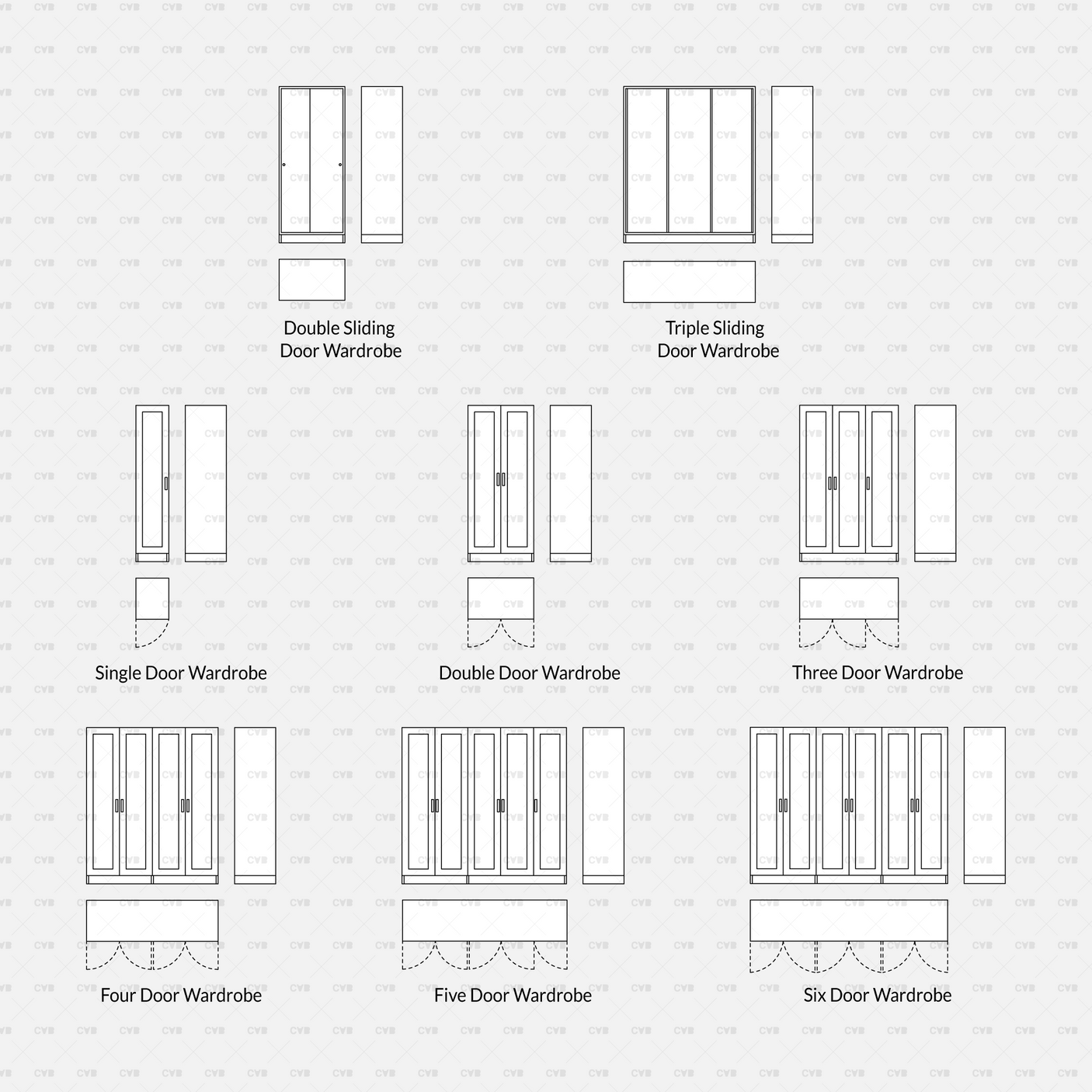 download cad dynamic and vector blocks wardrobe cadasbuilt