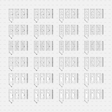 Dynamic CAD Blocks - 49 Doors Mega Pack (Wooden Frame) download autocad door top view section front 