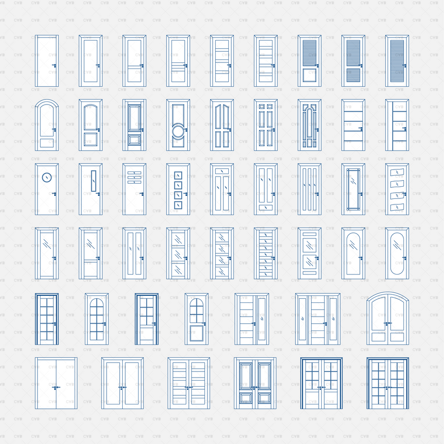 Door & Window CAD Blocks DWG for AutoCAD | CADasBuilt – cadasbuilt
