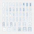 Dynamic CAD Blocks - 49 Doors Mega Pack (Wooden Frame) download autocad door 
