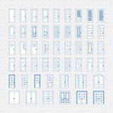 Dynamic CAD Blocks - 49 Doors Mega Pack (Wooden Frame) download autocad door 