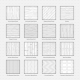 Vector Illustrator Pattern wood patterns CADasbuilt AI SVG pack preview grid of wood grain and plank styles.