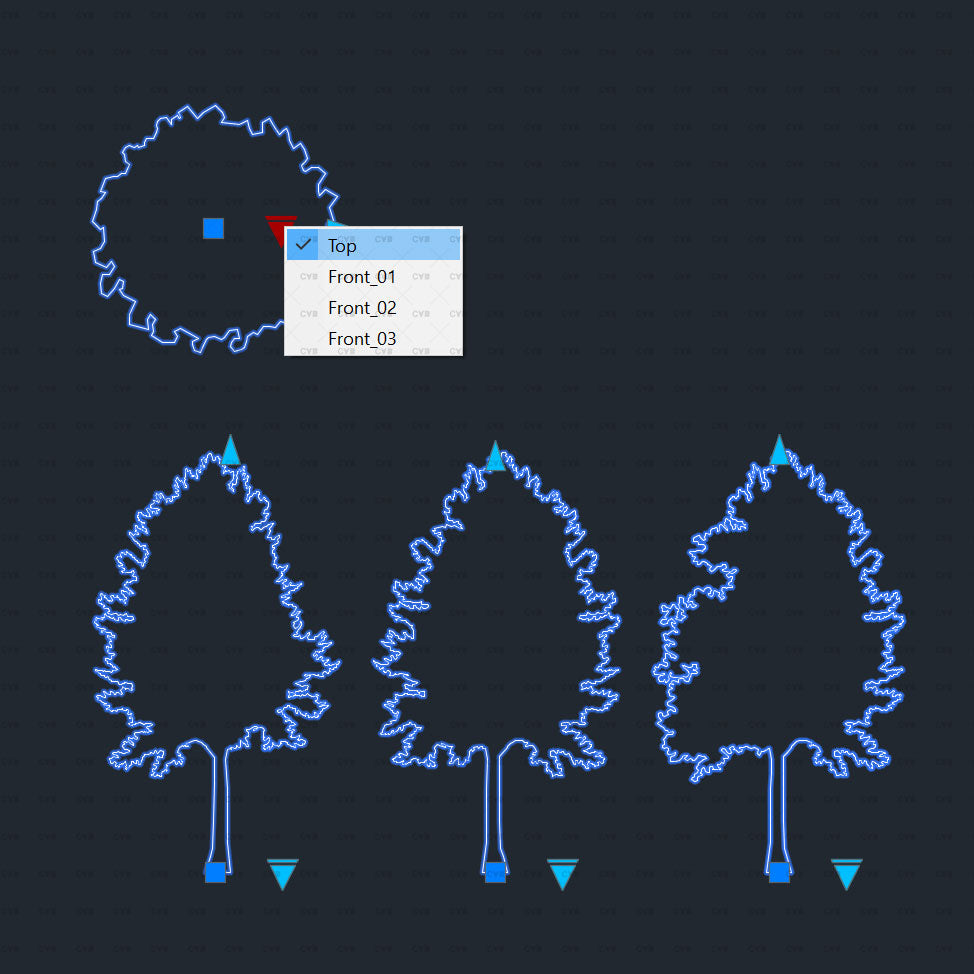 Download DYNAMIC CAD Trees BLOCKS Silhouettes | CADasBuilt – cadasbuilt