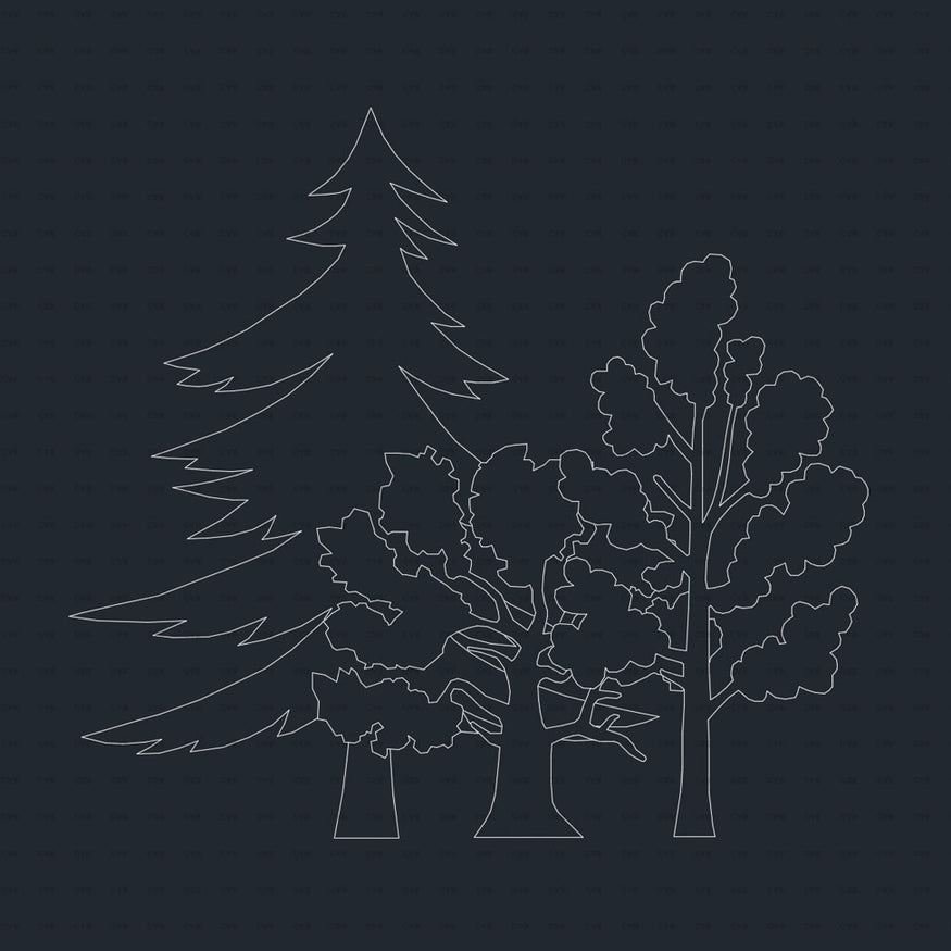 Download DYNAMIC CAD Trees BLOCKS Silhouettes | CADasBuilt – cadasbuilt